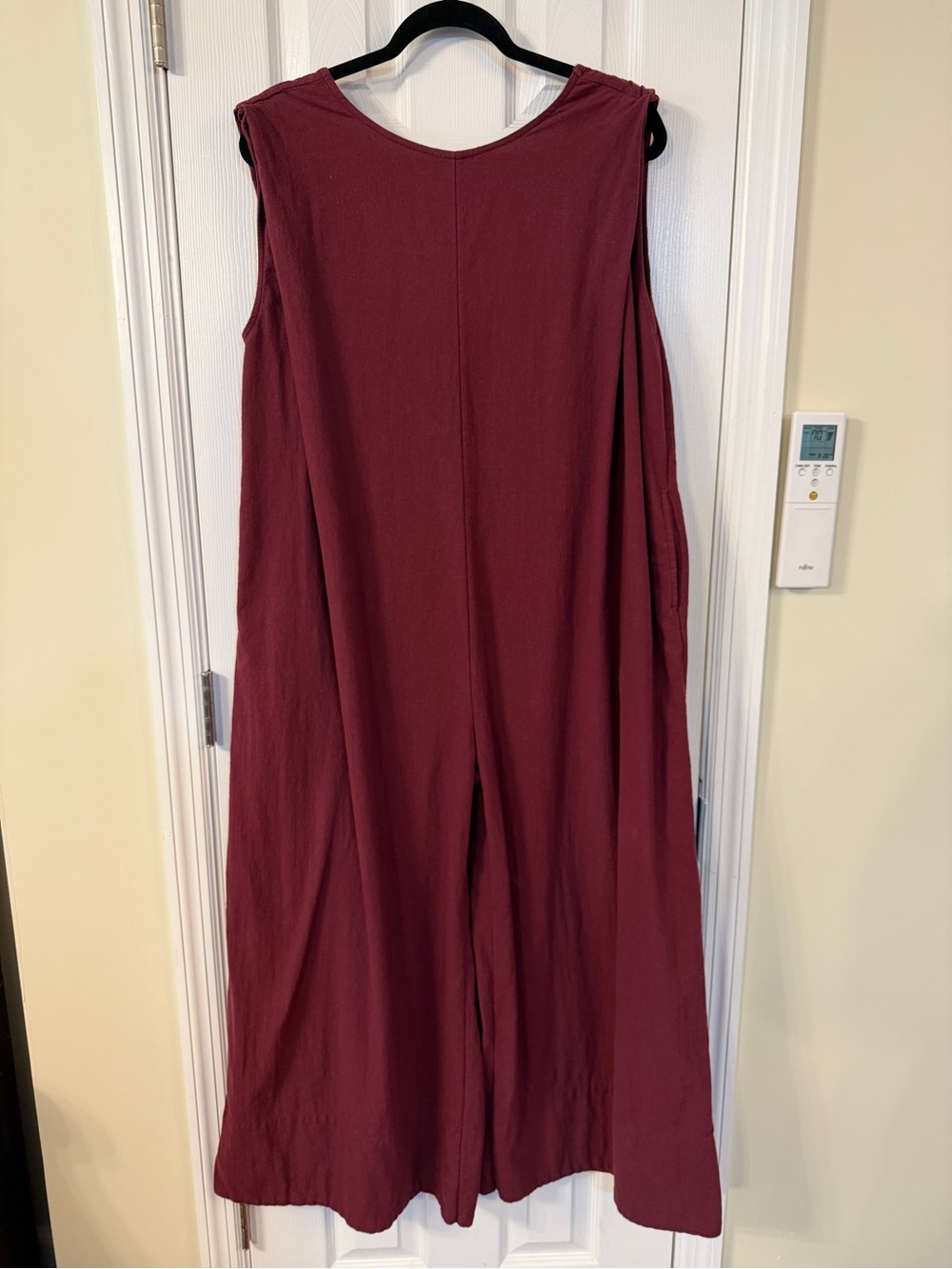 Free People Sleeveless Wide Leg Jumpsuit Burgundy Size SP